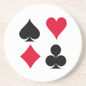 Dessous De Verre En Grès Jouer des symboles de cartes motif (Devant)
