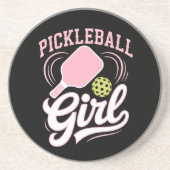 Dessous De Verre En Grès Joueuse de pickleball fille (Devant)