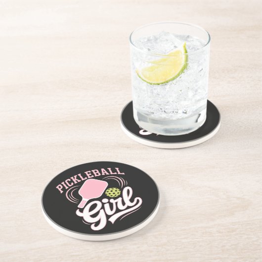 Dessous De Verre En Grès Joueuse de pickleball fille (Côté)