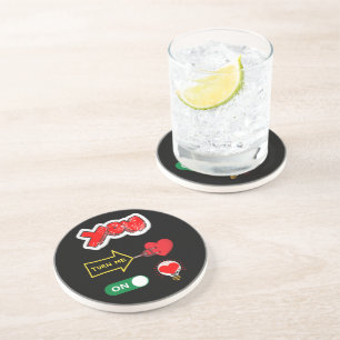 Dessous De Verre En Grès Jour de la Saint Valentin