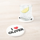 Dessous De Verre En Grès Jour de la Saint Valentin (Côté)