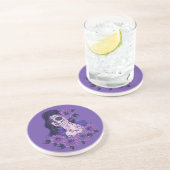 Dessous De Verre En Grès Jour de l'art marguerrier mauve de la gerbera par  (Côté)