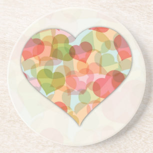Dessous De Verre En Grès Jour de Valentines heureux avec les coeurs coloré