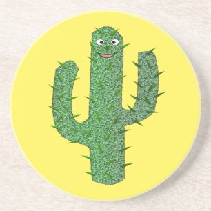 Dessous De Verre En Grès Jour des morts heureux Cactus