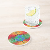 Dessous De Verre En Grès Jour des terres ~ Levée de soleil (Côté)