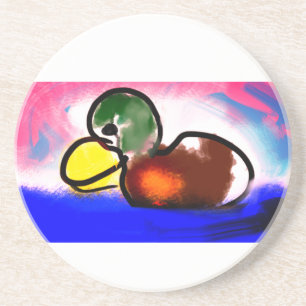 Dessous De Verre En Grès Jour du père de Duck Happy