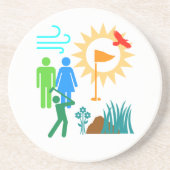 Dessous De Verre En Grès Journée de golf (Devant)