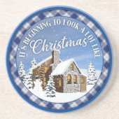 Dessous De Verre En Grès Joyeuse fête de Noël (Devant)