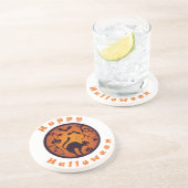 Dessous De Verre En Grès Joyeuse lanterne d'Halloween araignées et chauves- (Côté)