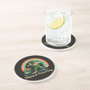 Dessous De Verre En Grès Joyeuse Saint-Patrick Drôle Leprechaun