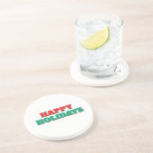 Dessous De Verre En Grès Joyeuses fêtes Joyeux Noël de vacances (Côté)