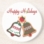 Dessous De Verre En Grès Joyeuses fêtes Noël Cookie Bells (Devant)