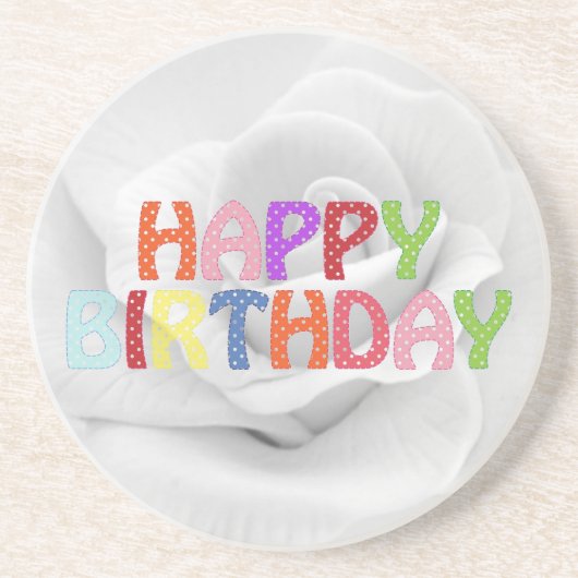 Dessous De Verre En Grès Joyeux anniversaire (Devant)