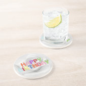 Dessous De Verre En Grès Joyeux anniversaire (Côté)
