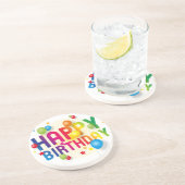 Dessous De Verre En Grès Joyeux anniversaire (Côté)