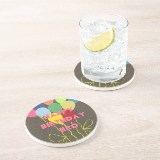 Dessous De Verre En Grès Joyeux anniversaire Bro (Côté)