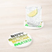 Dessous De Verre En Grès Joyeux anniversaire Hakuna Matata eco Inspirationa (Côté)