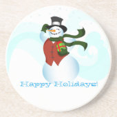 Dessous De Verre En Grès Joyeux bonhomme de neige (Devant)