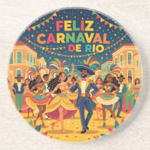 Joyeux Carnaval de Rio Colorful Dancers Celebratio