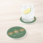 Dessous De Verre En Grès Joyeux chien Beagle Jour de la Saint Patrick (Côté)