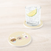 Dessous De Verre En Grès Joyeux Chiens de Pâques (Côté)