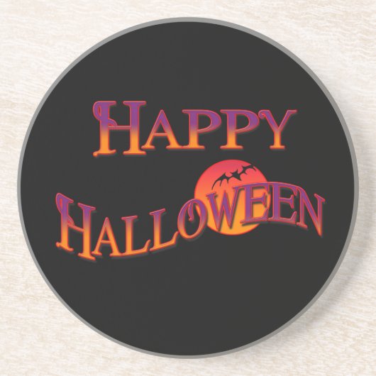 Dessous De Verre En Grès Joyeux Halloween (Devant)