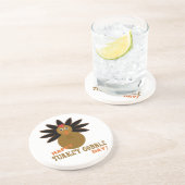 Dessous De Verre En Grès Joyeux Jour de la grogne turque Thanksgiving (Côté)