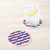 Dessous De Verre En Grès Joyeux Motif de crabes (Côté)