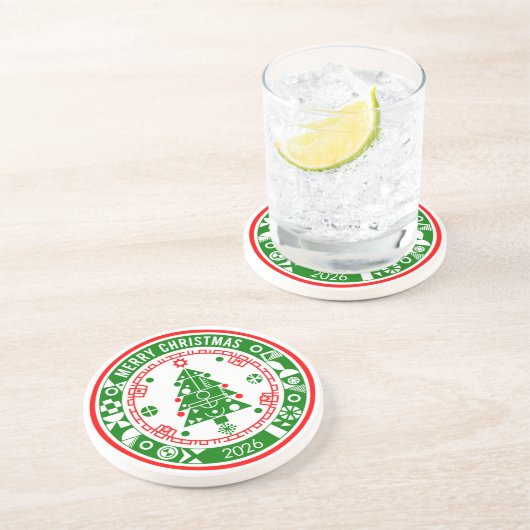 Dessous De Verre En Grès Joyeux Noël (Côté)