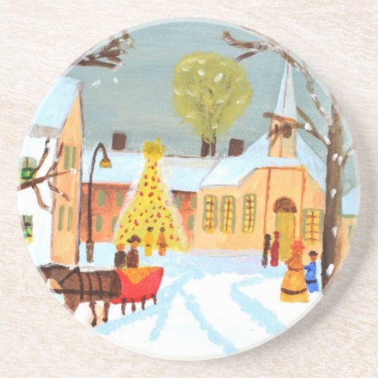 Dessous De Verre En Grès Joyeux Noël (Devant)