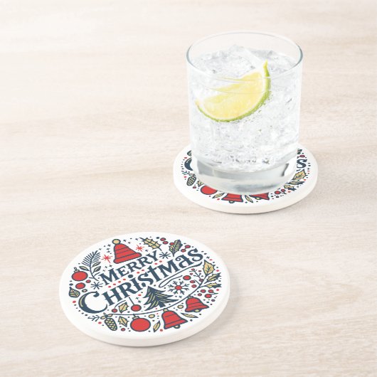 Dessous De Verre En Grès Joyeux Noël 3 (Côté)