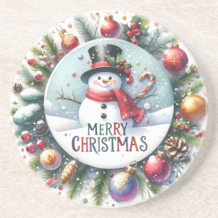 Dessous De Verre En Grès Joyeux Noël cadeau de Noël