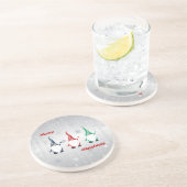 Dessous De Verre En Grès Joyeux Noël des Gnomes de Noël (Côté)