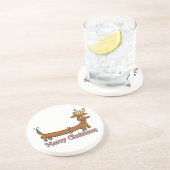 Dessous De Verre En Grès Joyeux Noël Doxie (Côté)