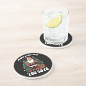 Dessous De Verre En Grès Joyeux Noël les gars Père Noël (Côté)