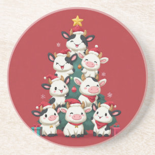Dessous De Verre En Grès Joyeux Noël Moo