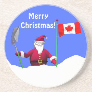 Dessous De Verre En Grès Joyeux Noël Père Noël au Canada