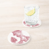 Dessous De Verre En Grès Joyeux Noel (rouge) (Côté)