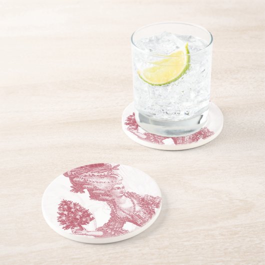 Dessous De Verre En Grès Joyeux Noel (rouge) (Côté)