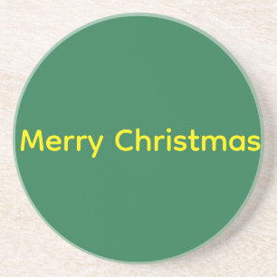 Dessous De Verre En Grès Joyeux Noël vert