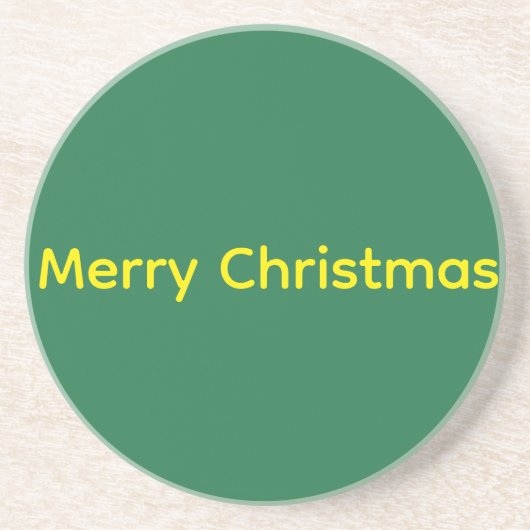 Dessous De Verre En Grès Joyeux Noël vert (Devant)