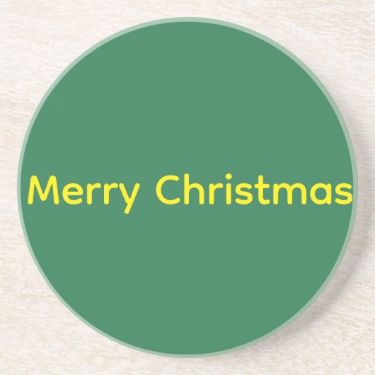 Dessous De Verre En Grès Joyeux Noël vert (Devant)