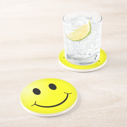 Dessous De Verre En Grès Joyeux visage (Côté)