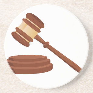 Dessous De Verre En Grès Juge Gavel