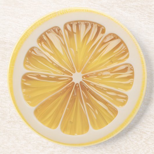 Dessous De Verre En Grès Jus de Fruits de tranches de citron (Devant)