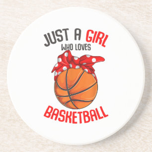 Dessous De Verre En Grès Juste une fille qui aime la fille de basket-ball