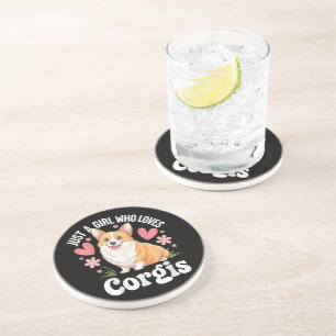 Dessous De Verre En Grès Juste une fille qui aime les Corgis