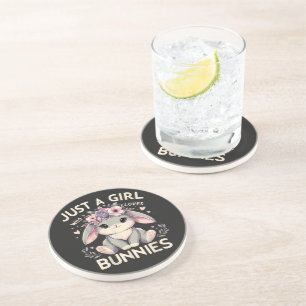 Dessous De Verre En Grès Juste Une Fille Qui Aime Les Lapins