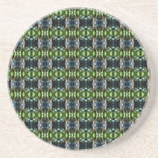 Dessous De Verre En Grès Kaleidoscope Grün (Devant)