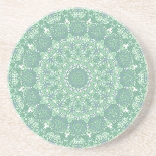 Dessous De Verre En Grès Kaleidoscope Vert (Devant)